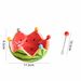 Watermelon Fruit Plate Creative Ceramic Fruit Fork Set Large Capacity Living Room Tea Table Fruit Bowl Plate Cute Small Ornament_maomaolike.com