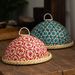 Handmade Rattan Nanyang Style Fruit Platter, Bread Basket, Round With Lid, Insect Proof Dining Table Cover, Fruit Leftovers, Leftover Food Umbrella_maomaolike.com