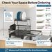 GSlife Large 2 Tier Dish Drying Rack - Expandable Over Sink & Counter Use_maomaolike.com