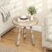 18 Inch Outdoor Mahogany Wood Side Table With Thickened Board For Different Scenarios, Such As Porch And Living Room_maomaolike.com
