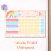 Rainbow & Cloud Reward Chart Painting Poster, Pastel Watercolor Cute Scene Poster, Practical Tool To Record Daily Tasks And Track Progress For Home Or_maomaolike.com