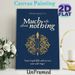 Shakespeare's Much Ado About Nothing Painting Poster, Vintage Dark Blue With Golden Ornate Fountain Pen Design Poster, Elegant Literary Quote Decor_maomaolike.com