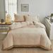 Craft Style Solid Color Cut Square Wave Tassel Lace Quilt Set Three Sets Full Size_maomaolike.com