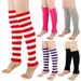 Unisex Men's and women's leg warmers Knitted foot warmers Colored striped boot warmers Stack socks_maomaolike.com