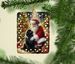Newfoundland And Santa Claus Porcelain Ornament Christmas Tree Hanging Decorations For Home Christmas Holiday, Rectangle, Gift, Multicolor_maomaolike.com