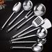Premium 9pcs Stainless Steel Kitchen Utensil Set-Soup Ladle, Slotted Turner, Pasta Server & More | Durable & Rust-Resistant Cooking Tools_maomaolike.com