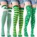 Unisex Lucky grass knee-high socks Clover stockings COS stockings holiday party socks_maomaolike.com