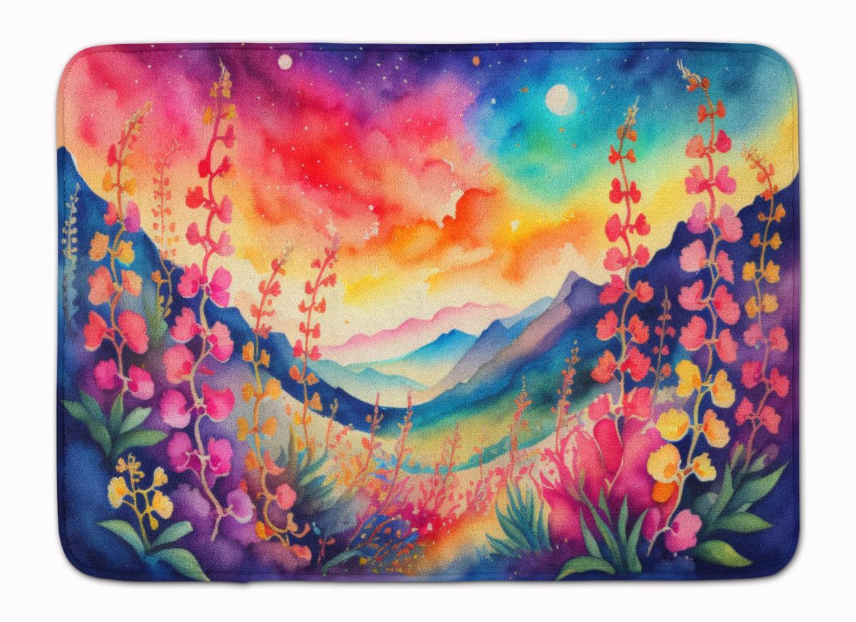 Snapdragon In Color Memory Foam Kitchen Mat Machine Washable Anti-Fatigue Mat Cushion Comfort Bath Mat Or Kitchen Rug_maomaolike.com
