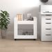 White Wood Composite Office Trolley - Compact Storage Solution For Organizing Paper Clutter_maomaolike.com