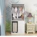 Closet Organizer System, Clothes System With Closet Shelves Wall Mounted, Closet Organizer With Drawers, White Closet Organizers With Clothing Racks For Hanging Clothes(32"W X 16"D X 71"H)_maomaolike.com