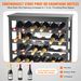 VEVOR 42 Bottle 7-Tier Modular Wine Rack Bamboo Wood Display Shelf With TableTop_maomaolike.com