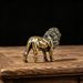 Brass Lion Figurine Tea Pet Statue Craft, Decorative Bronze Ornament For Household Desk And Office Interior Decoration
_maomaolike.com