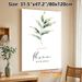 Ihsan Excellence Themed Painting Poster, Soft Watercolor Delicate Green Leaf Branch Poster, Calming Inspirational Decor Idea For Living Room, Bedroom_maomaolike.com