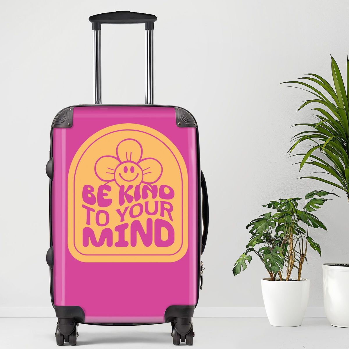 Be Kind To Your Mind2 Luggage, 20/24/28 Inch Luggage, Carry-On, Custom Luggage, Luggage Set, Suitcase, Travel, Vacation, Cabin Suitcase, Custom Suitcase, Personalized Luggage_maomaolike.com