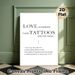 Love Themed Temporary Tattoo Guide Painting Poster, Minimalist Black & White Typographic Poster, Clear Step-by-Step Application Instructions, Ideal_maomaolike.com