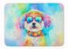 Bichon Frise Hippie Dawg Memory Foam Kitchen Mat Machine Washable Anti-Fatigue Mat Cushion Comfort Bath Mat Or Kitchen Rug_maomaolike.com