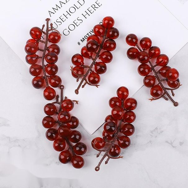 In Stock Supply Artificial Bunch PVC Frosting Grape Fake Fruit Shooting Props Wholesale_maomaolike.com