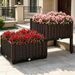 2-Piece Raised Garden Bed With Legs, Self-Watering Planter Box Raised Bed To Grow Flowers_maomaolike.com