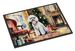 Poodle Cozy Christmas Doormat Front Door Mat Indoor Outdoor Rugs For Entryway, Non Slip Washable Low Pile, 24H X 36W_maomaolike.com
