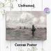 Sea & Sailing Boats Painting Poster, Muted-tone Impressionist-style Poster, Serene Coastal Scene With Sailboats Under Cloudy Sky, Ideal For Living_maomaolike.com