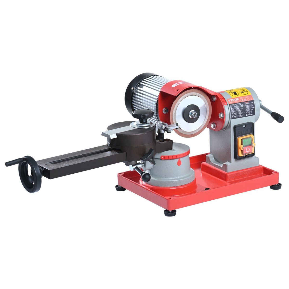 VEVOR Circular Saw Blade Sharpener, 370W 3600RPM Rotary Angle Mill Grinder, Saw Blade Grinding Sharpening Machine With 6 Saw Centerings, 5-inch Grinding Wheel For Carbide Tipped Saw Blades_maomaolike.com