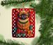 Pekingese Holiday Christmas Porcelain Ornament Christmas Tree Hanging Decorations For Home Christmas Holiday, Rectangle, Gift, Multicolor_maomaolike.com