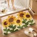 Simple Dirty And Dustproof Wear Resistant Fresh Flower Bathroom Toilet Cashmere Floor Mat Room Doorway Decorative Floor Mat Home Decor Dekoarredamento_maomaolike.com