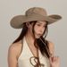 Hot Sale Panama Women's Outdoor Fisherman Sunscreen Mountain Climbing Big brim Sunshade Hat Cap H156_maomaolike.com