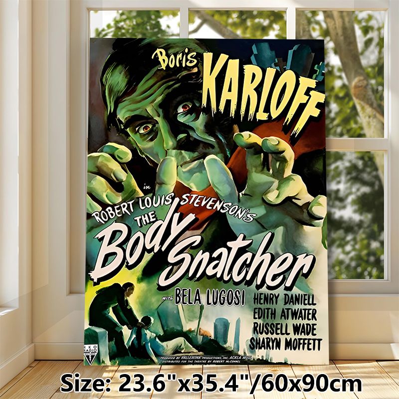 The Body Snatcher Themed Painting Poster, Vintage Horror Style Poster, Eerie Monster & Graveyard Retro Movie Artwork, Ideal For Home Theater And_maomaolike.com