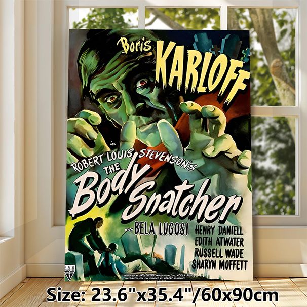 The Body Snatcher Themed Painting Poster, Vintage Horror Style Poster, Eerie Monster & Graveyard Retro Movie Artwork, Ideal For Home Theater And_maomaolike.com
