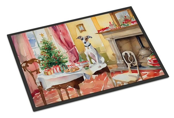 Italian Greyhound Christmas Cookies Doormat Front Door Mat Indoor Outdoor Rugs For Entryway, Non Slip Washable Low Pile, 24H X 36W_maomaolike.com