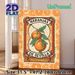 Orange Themed Painting Poster, Vintage Retro Label Style Citrus Poster, Vibrant Nostalgic Orange Branch Design, Ideal For Kitchen And Dining Room_maomaolike.com
