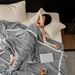 Home Textile Blanket Milky Velvet Solid Color Striped Blanket Sofa Blanket Air Conditioning Blanket Cover Blanket_maomaolike.com