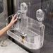 Suction Cup Storage Rack For Toilet, Bathroom, Washbasin, Shower Gel, No-drill Comb, Wall-mounted Storage Box_maomaolike.com