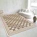 Living Room Rug Large Size Gorgeous Gold Frame Design Bedroom Rug Plush Thickened Machine Washable Thickened Underlay Interior Decorative Rug_maomaolike.com