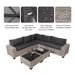 7-Piece Outdoor Patio Furniture Sets, All-Weather Wicker Rattan Sectional Sofa, Modern Two Glass Coffee Table And Washable Seat Cushion (Grey White-Gray)_maomaolike.com