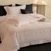 Italian Minimalist Style Liweilan Solid Color Warm Bedding Set Baby Skin Pure Cotton Brushed Four-Piece Home Textile_maomaolike.com