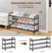 Multi-layered Expandable Shoe Rack, Adjustable Multilayer Shoe Storage Organizer, Space Saving Freestanding Shoe Shelf For Entryway Closet Bedroom_maomaolike.com