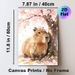 Capybara & Cherry Blossom Painting Poster, Watercolor-style Gentle Capybara Under Blooming Cherry Blossoms Poster, Soft Tranquil Aesthetic Ideal For_maomaolike.com