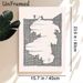 Human & Animal Canyon Scene Painting Poster, Minimalist Black-and-white Line Art Poster, Thought-provoking Symbolic Design, Ideal For Living Room_maomaolike.com