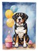 Greater Swiss Mountain Dog Happy Birthday House Flag Large Porch Sleeve Pole Decorative Outside Yard Banner Artwork Wall Hanging, Polyester, House Size, Multicolor_maomaolike.com