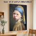 Parodied Girl With A Pearl Earring Painting Poster, Whimsical Oil-style Poster, Playful Distorted Facial Expression With Unique Artistic Twist, Ideal_maomaolike.com