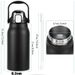 2L Tumbler Large Capacity With Straw Stainless Steel Thermal Water Bottle Cold And Hot Thermo Cup Vacuum Flask Gym_maomaolike.com