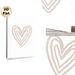Heart Themed Painting Poster, Minimalist Beige Line-drawn Heart Poster, Sleek Understated Design Ideal For Bedroom, Living Room Wall Decor_maomaolike.com