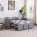3 In 1 Sleeper Sofa Couch Bed, Small Teddy Convertible Loveseat Futon Sofa Pull Out Bed, Adjustable Backrest, Pillows For Living Room Apartment_maomaolike.com