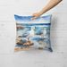 Gulls Scavenging Throw Pillow Machine Washable, Indoor Outdoor Decorative Pillow For Couch, Bed Or Patio, 18Hx18W_maomaolike.com