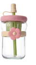 Custom Cute Glass Cartoon Infuser Cold Brew Flower Tea Straw Direct Drinking For Female Students And Children Gift Water_maomaolike.com