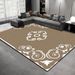 Living Room Rug Large Size Gorgeous Gold Frame Design Bedroom Rug Plush Thickened Machine Washable Thickened Underlay Interior Decorative Rug_maomaolike.com