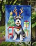Schnauzer Christmas Reindeer Garden Flag Mailbox Flag Decorative Yard Flag Banner Outside Patio Artwork Yard Flower Beds, Garden Size, Multicolor_maomaolike.com