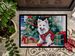 Japanese Spitz Cozy Christmas Doormat Front Door Mat Indoor Outdoor Rugs For Entryway, Non Slip Washable Low Pile, 24H X 36W_maomaolike.com